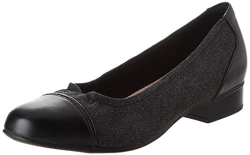 Clarks Black's Juliet Step Pump, Black Tweed Combi, 6.5 Wide US