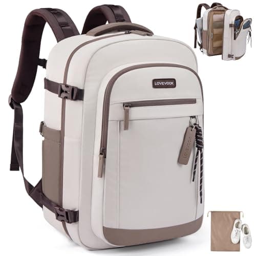 LOVEVOOK 40L Travel Backpack for Women, Airline Approved Carry On Luggage, TSA Personal Item Bag fits 15.6 Inch Laptop, Weekender Overnight Suitcase for Work