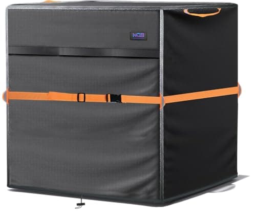 NGB Air Conditioner Cover for Outdoors, Heavy Duty Waterproof AC Defender With Durable Oxford Fabric, Outside AC Protector (Black, 24W x 24D x 30H)