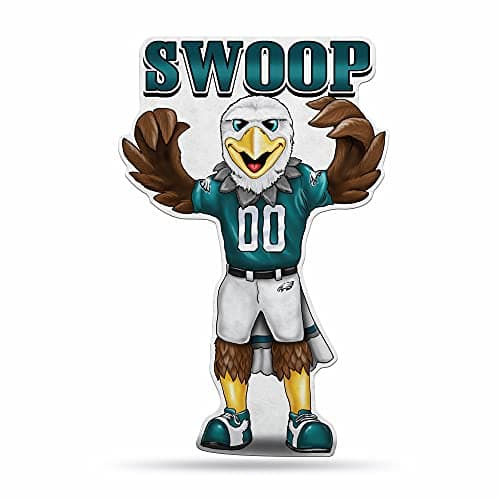 Rico Industries NFL Philadelphia Eagles Mascot Shape Cut Pennant - Home and Living Room Décor - Soft Felt EZ to Hang 18x0.10x18