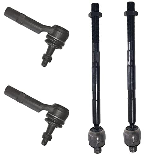 KFVF 4PC Front Inner Outer Tie Rod End Kit EV800572 ES800286 for Buick Enclave 2008-2017, Steering Tie Rod Kit for Chevrolet Traverse 2009-2017, for GMC Acadia 2007-2016, for Saturn Outlook 2007-2010