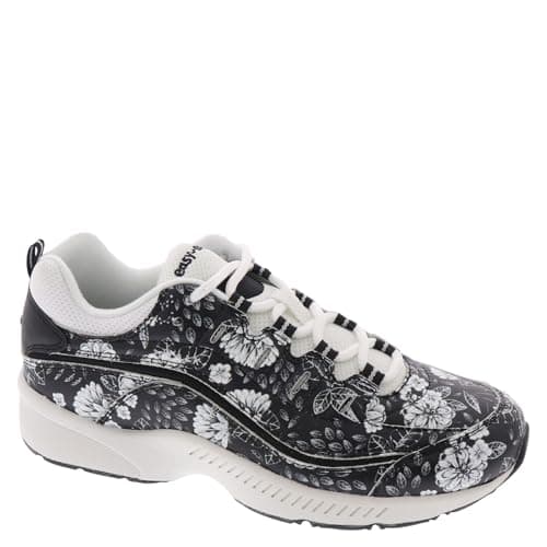 Easy Spirit Romy Women's Walking, 5 B(M) US, Black-White-Floral