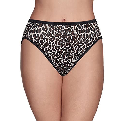 Vanity Fair Women's Illumination Hi Cut Panty 13108 Underwear, modern Leopard Print, X-Large/8