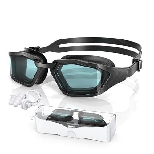 Greatever Sleek Swim Goggles Unisex-Adult, UV400 Protection Swimming Goggles, HD Wide View Goggles, Anti Fog No Leakage