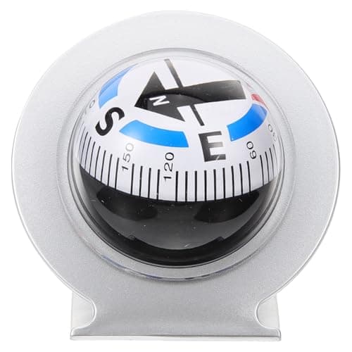 Milisten Car Compass Ball Automotive Compass for Dashboard Adjustable Ball for Car Boat for Marine Dash Mount Truck SUV ATV Camping Road Trips 3.50X2.87X2.16In
