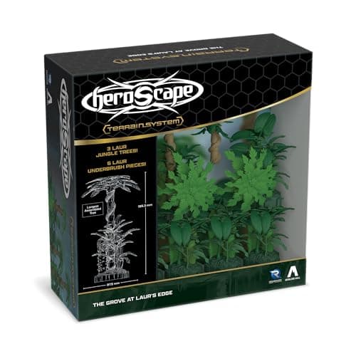 Renegade Game Studios Heroscape Terrain Pack: The Grove at Laur's Edge Jungle Expansion with 3 Trees & 6 Underbrush