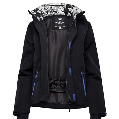 Arctix Women's Insulated Waterproof Taped Peak Performance Ski Snowboard Jacket, Black, X-Small