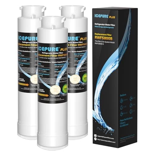 ICEPURE PLUS RWF5800B Replacement for Frigidaire EPTWFU01 EWF02, PureSource Ultra 2, Pure Source Ultra II, SCWFTCTO, GP006, MR022, JO22, BO022, DE022, TH-01, 1007, Refrigerator Water Filter, 3PACK