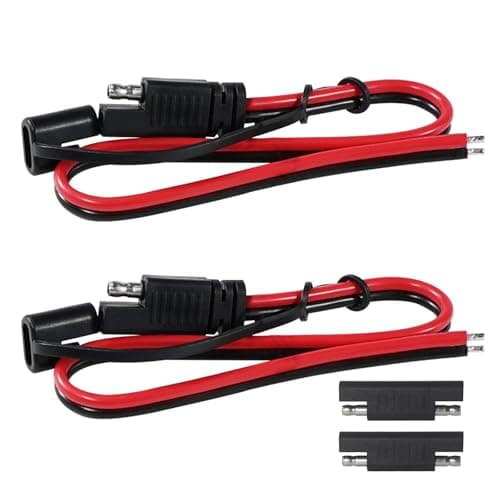 SPARKING SAE Connector Harness 16AWG, 1FT 2Pin Quick Disconnect Cable 2Pack