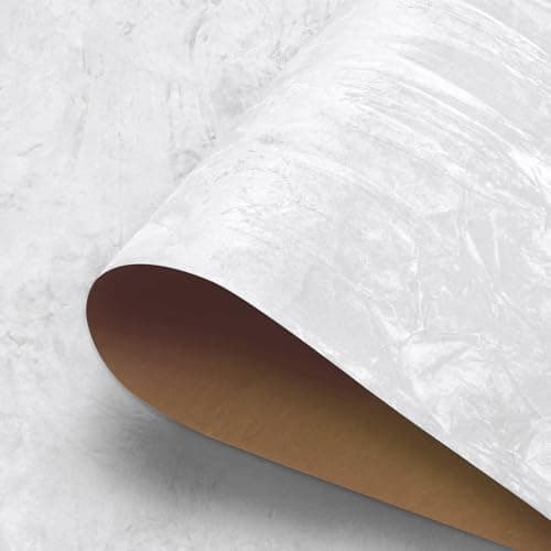 HelloWall 17.5x317 White Textured Peel and Stick Wallpaper Removable Paintable White Velvet Fabric Wallpaper Self Adhesive Felt Drawer Liner Roll Soft Flock Fabric Contact Paper Kitchen Felt Liner