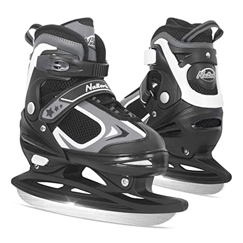 Nattork Ice Skates for Kids Ages 6-12 Boys Childrens Adjustable Sizes 1 2 3 Lake Placid ice Skates ice Hockey Skates ice Skating ice Skate