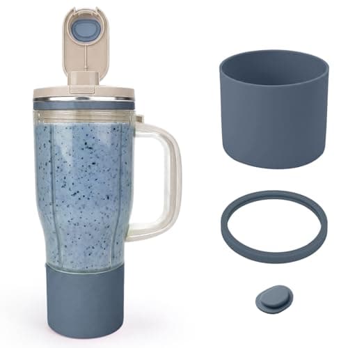 Palksky Silicone Tumbler Boot & Spill Stopper & Sealing Ring Personal Blender Accessories for Ninja Blendboss DB351BL Blender Cup - Cyberspace (Not Included Tumbler)
