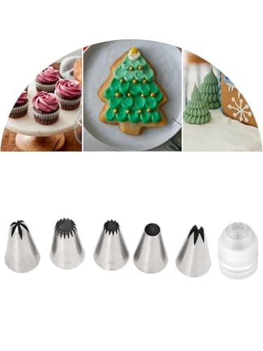 Large Piping Tips with Coupler,1M 2D 4B 1A D66 Icing Tips Set for Decorating Cakes, Cupcakes,Cookie