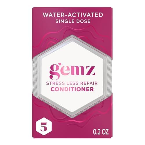gemz Conditioner, Stress Less Repair, Hair Care Water-Activated Single-Dose Solid, Travel-Size Conditioner, 5-count