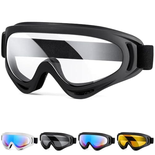 Gizmolet Motorcycle Goggles for ATV Dirt Bike, Anti-Fog, Windproof UV400 Protection, Durable Safety Goggles for Youth Women Men