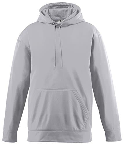 Augusta Sportswear Unisex-Adult Wicking Fleece Hooded Sweatshirt, Athletic Grey, Small