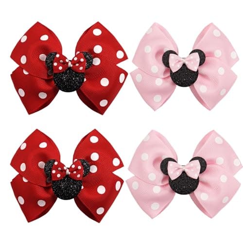 Hjiaruiky Hair Clips Hair Bows Barrettes Accessories for Toddler Girls Women kids Party Birthday 4PCS