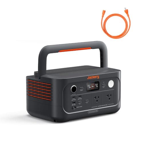 Jackery Explorer 500 v2 Portable Power Station, 512Wh LiFePO4 Battery, 500W AC (1000W Surge), Solar Generator for Camping, Home Backup, UPS, 14 lbs Lightweight(AC Cable Included)