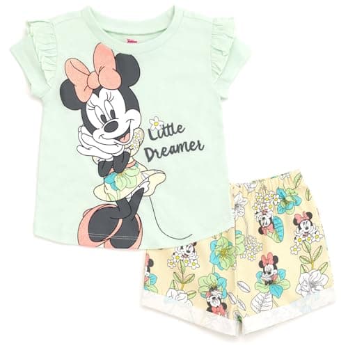 Disney Minnie Mouse Toddler Girls T-Shirt and Shorts Outfit Set Little Dreamer 4T