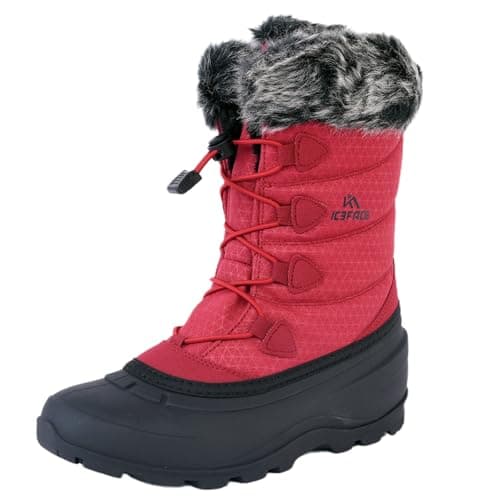 Waterproof Snow Boot Women with Quilted Nylon Fabric and Plush Lining for Ultimate Warmth and Comfort Stylish and Functional Winter Footwear Perfect for Snowy Days and Cold Weather Activitie(Rose, Adult, Women, 10, Numeric, US Footwear Size System, Medium)