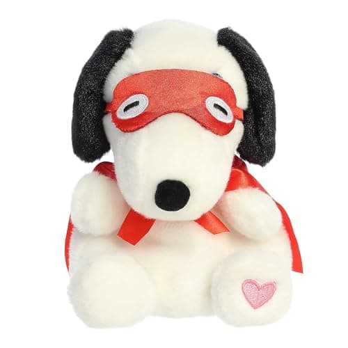 Aurora® Adorable Peanuts® Palm Pals™ Snoopy Kissing Bandit Stuffed Animal - Officially Licensed Toys for All Snoopy Fans - Nostalgic Gift for Adults and Birthday Celebrations - White 6 Inches