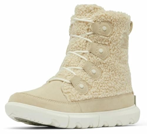 Sorel Women's Explorer Next Joan Cozy Boots - Bleached Ceramic, Sea Salt 2 - Size 12