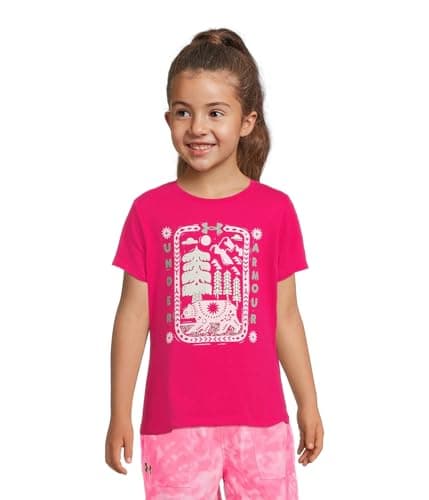 Under Armour Women's Folklore Bear Tee (Big Kid) Shaded Fuchsia X-Large