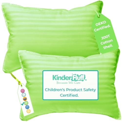 kinder Fluff Toddler Pillow 2X (No Pillowcase Needed) Kids Pillow, XS