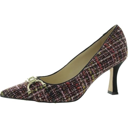 Nine West Women's Jella Pump, Pink/Black Tweed Multi 650, 8.5