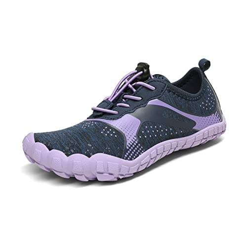 NORTIV 8 Kids Water Shoes, Lightweight Quick Dry Barefoot Athletic Aqua Sports Shoes for Boys & Girls, Outdoor, Summer (Toddler/Little Kid/Big Kid), Size 10 Toddler,Dark/Blue/Purple,Aqua-K1