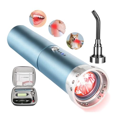 8-LED Handheld Red Light Therapy Wand, 5200mAh Near Infrared Torch with Detachable Oral Tip for Cold Sore, Mouth & Targeted Joint Pain Relief, 460/660/850/940nm Multi-Wave
