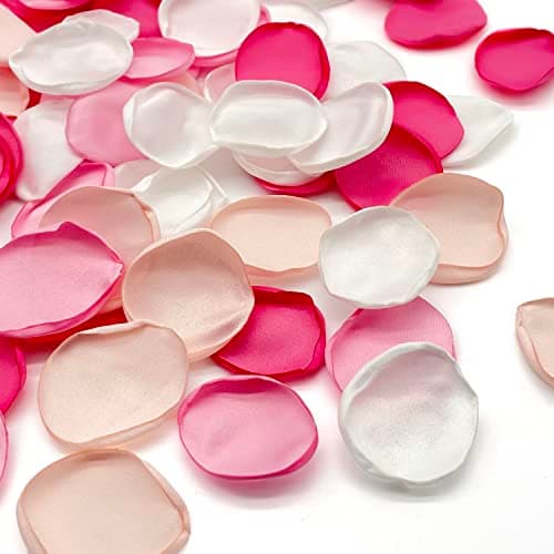 400Pcs Rose Petals for Wedding Decor Blush Pink Silk Petals Flower Girl Scatter Petals for Aisle Table Centerpieces Reception, Bridal Shower Proposal Party Romantic Night