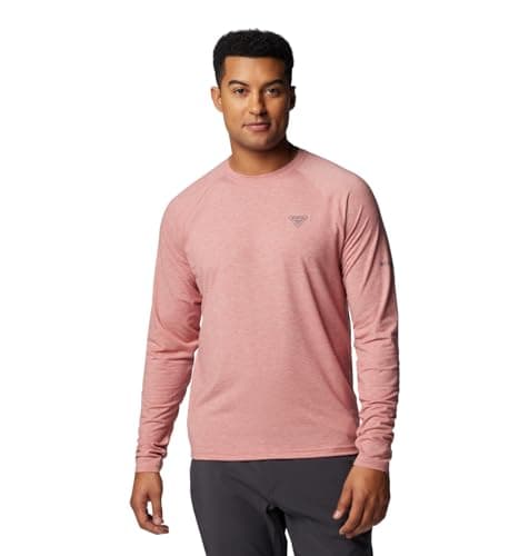 Columbia Men's PFG Uncharted Long Sleeve, Sandalwood Pink Heather, X-Small