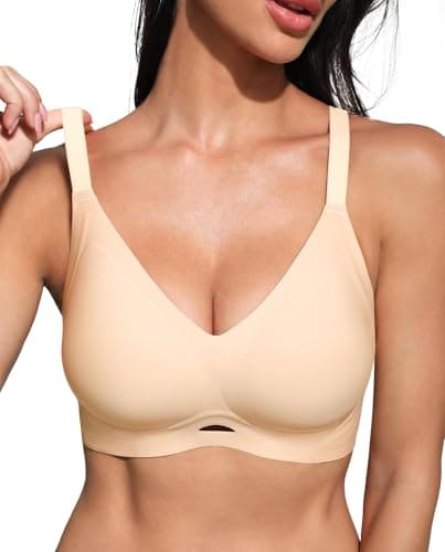 obind Wireless Jelly Bras for Women Push Up Seamless Comfort T-Shirt Bra
