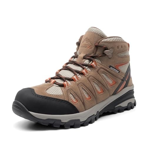 NORTIV 8 Women's Waterproof Hiking Boots Outdoor Trekking Camping Trail Hiking Boot Seeker,Size 6.5,Brown,Seeker