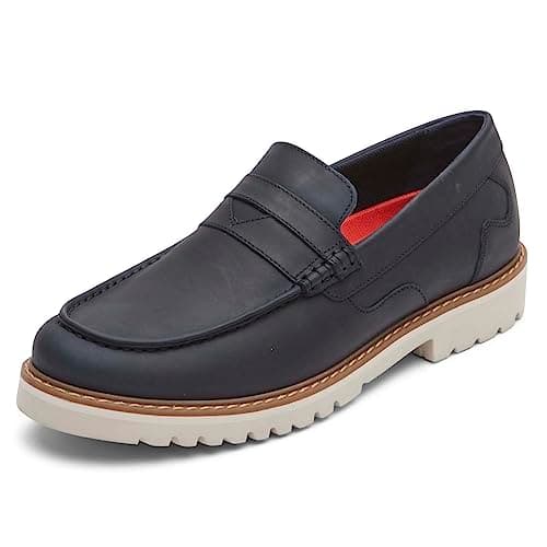 Rockport Men's Maverick Penny, New Dress Blues, 9.5 M