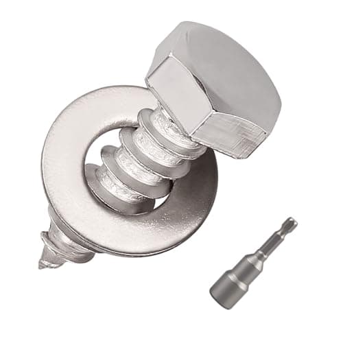 20-Sets 1/4 x 1 Hex Head Lag Screws & Flat Washers, Heavy Duty Lag Wood Screws, 304 Stainless Steel (18-8), 1/4" Bolt