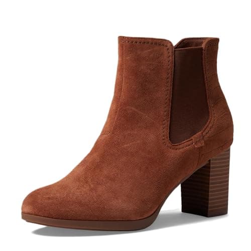Clarks Women's Bayla Rose Fashion Boot, Tan Suede, 11 Medium US