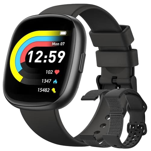 Smart watch for Men Women Fitness: 1.83"Fitness Tracker with Blutooth Call 24/7 Heart Rate SpO2 Sleep Monitor IP68 Waterproof 120+Sport Mode Activity Tracker Compatible iPhone Android Phones (3 Bands)