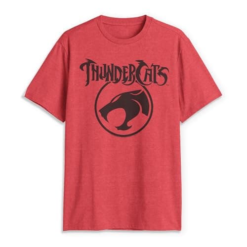 Thundercats T Shirt for Men - Red - X-Large - Officially Licensed Circle Logo Vintage Design Iconic 80s Cartoon Thunder Cats
