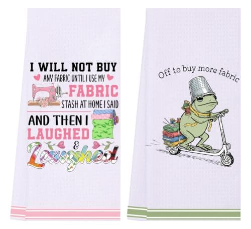 LXOMILL Quilting Gifts for Women, Funny Sewing Kitchen Towel for Quilters