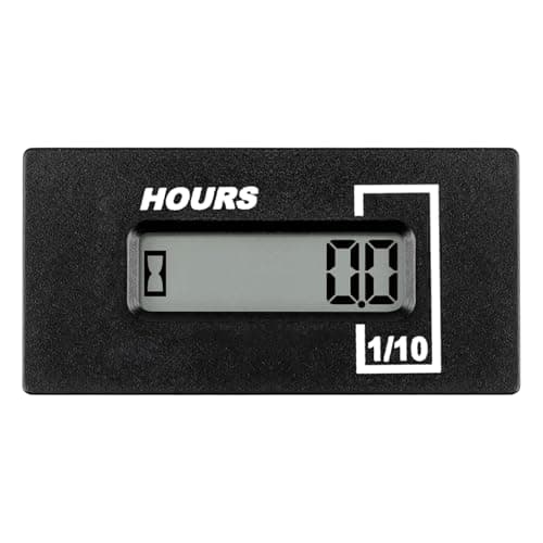 RileyFine RQ-HM037B Digital Hour Meter,TOT Timing,AD/DC 6-250V, Data Stored,Used for Gasoline Engine Equipment Such as Generators,Lawn Mowers,Motorcycles,Chainsaws,Compressors, ATV, etc (DC)