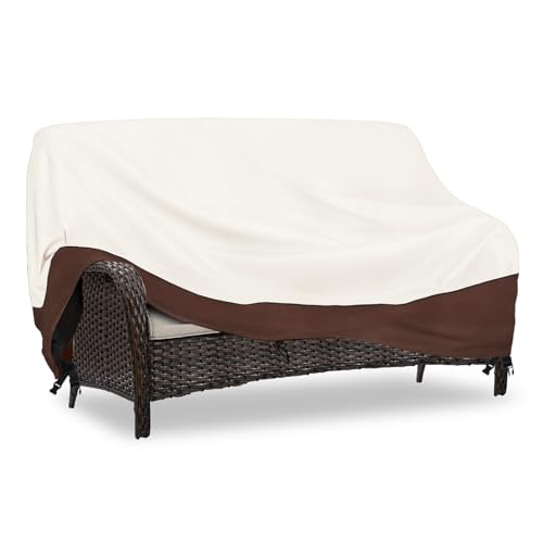 Sobana Outdoor Couch Cover, 3-Seater Patio Sofa Covers Fits up to 76" W x 32.5" D x 35" H, Waterproof Patio Furniture Covers, Beige