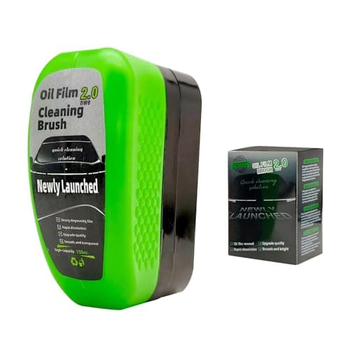 Cramorphis Glass Oil Film Remover for Car, Automotive Glass Cleaning Brush with 150ml Glass Compound, Windshield Cleaner for Clear Vision Clarity, Removes Oil Film & Smudges