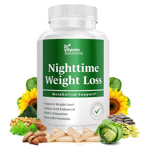 Nighttime Fat Burner for Women & Men - Belly Fat Burner, Sleep Support, Appetite Suppressant for Weight Loss - Stimulant Free Metabolism Booster Pills, Non-GMO, Gluten Free, Made in USA, 35 Capsules