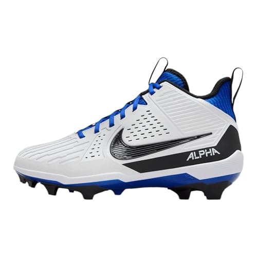 Nike Alpha Menace Strong Men's Football Cleats (II5139-101, White/Hyper Royal/Dark Smoke Grey/Black) Size 9