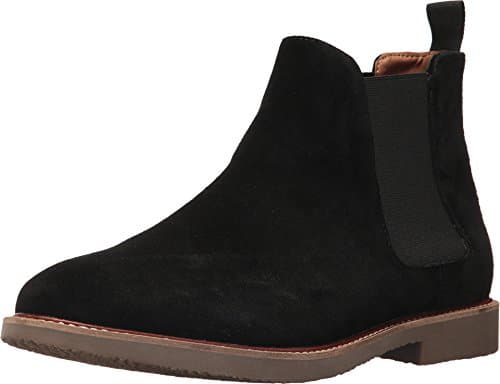 Steve Madden Mens Highline Suede Chelsea Boots - Pull-On Fashion Ankle Boots for Casual & Dress Wear, Black Suede, 8