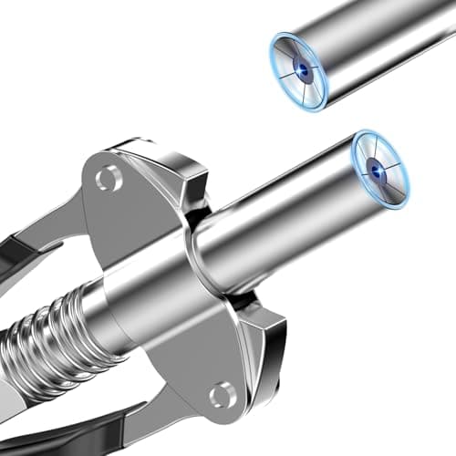 J-KU Grease Gun Coupler 10000 PSI: 2025 Upgraded Quick-Release Grease Gun Tip with Leak-Proof 6-Jaw Lock & Dual Handles, Compatible with All Grease Guns for Trucks, Tractors & Heavy Equipment