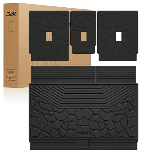 3W Cargo Liner & Seat Back Mats for 2025 2026 Ford Expedition MAX 7/8 Seats,TPE All Weather Protection Car Trunk Liners Covering The Backrest,Cargo Accessories