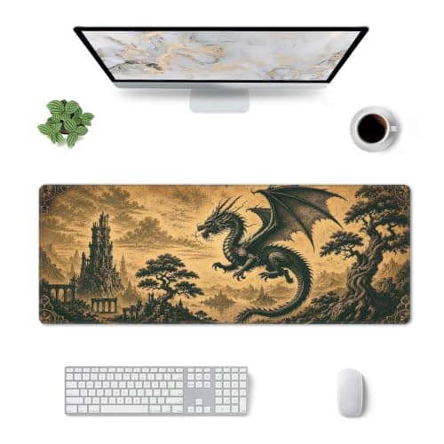 Dragon Mouse Pad XL Large Mousepad Non Slip Rubber Base Desk Mat for Laptop Computer Gaming 31.5" X 12"